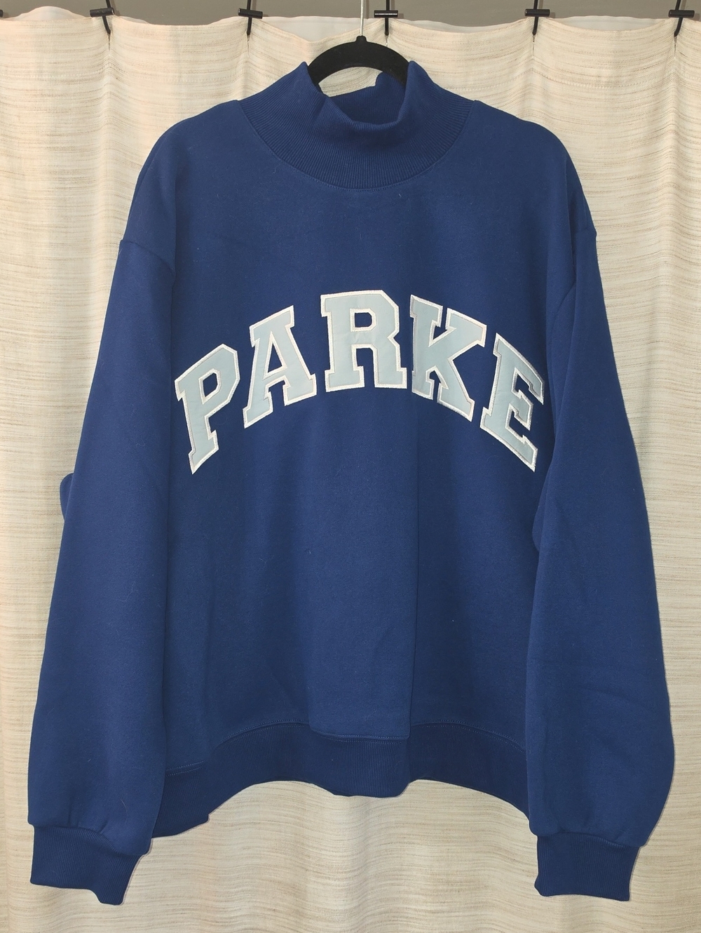 NEW PARKE Varsity Mockneck Sweatshirt Winterberry Blue XXL SOLD OUT